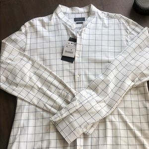 Men’s Zara Granddad Collar Shirt
